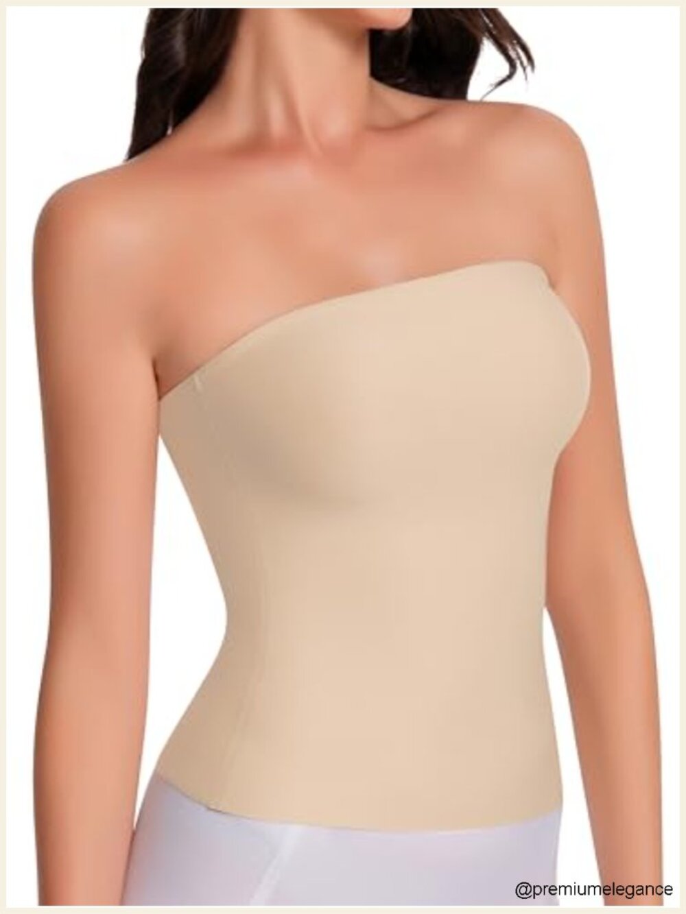Seamless Strapless Tube Crop Top Y2K Double Lined Going Out Tank
